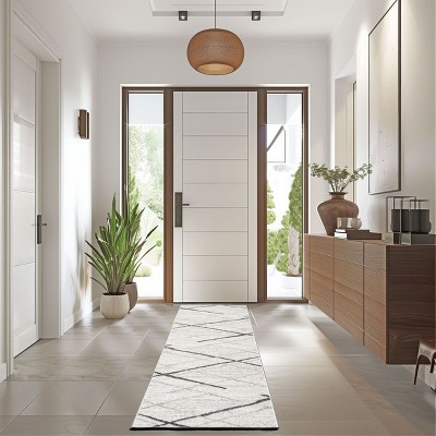 Thigpen Gray Abstract Square Easy Care Area Rug