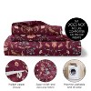 Sweet Jojo Designs Queen Duvet Cover and Shams Set Boho Floral Wildflower Red Orange and Blue 3pc - 4 of 4