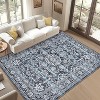 Washable Area Rugs, Soft Low Pile Large Rugs for Living Room Indoor Non-Slip Carpet Vintage Distressed Rugs for Bedroom with Non-Slip Backing - 2 of 4
