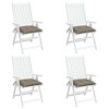 vidaXL Pallet Cushions 4 pcs Taupe 19.7"x19.7"x2.8" Oxford Fabric - 4 of 4