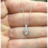 Pompeii3 Solitaire 1/10 Ct Diamond Pendant Necklace 10K White Gold - 2 of 4