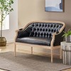 TiramisuBest Black Tufted Accent Chair, Upholstered Armchair with Button-Tufted Back, French Country Chair for Living, Bedroom, or Office - 4 of 4