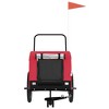vidaXL Pet Bike Trailer Red and Black Oxford Fabric and Iron - 3 of 4