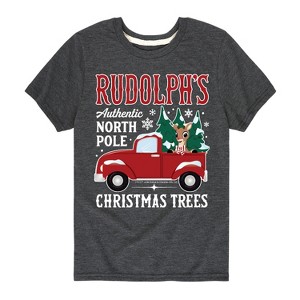 Boys' - Rudolph - Rudolphs Christmas Trees Short Sleeve Graphic T-Shirt - 1 of 4