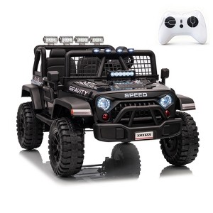 24V 2 Seater Ride On Truck,4WD Kids Electric Car W/Remote Control，Battery Powered Ride On Toy Car with Spring Suspension - 1 of 4