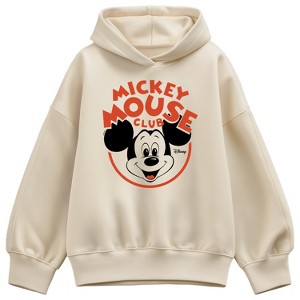 Women's Disney Mickey Mouse Club Logo Oversized Fleece Hoodie