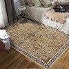Washable Area Rug, Vintage Faux Wool Floor Cover with Non-Slip Backing, Non-Shedding Thin Foldable Carpet for Living Room Bedroom Kitchen - 3 of 4