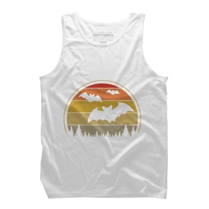 Men's Design By Humans Vintage Retro Vampire Bats Halloween Costume By Chos Tank Top - 1 of 3