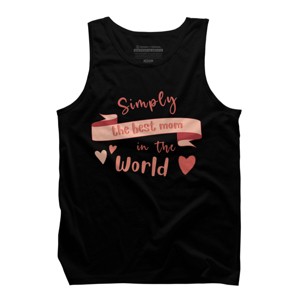 Men's Design By Humans Mother's Day Simply the Best Mom Banner By BoogieCreates Tank Top - 1 of 2