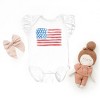 The Juniper Shop American Flag Smudged Flutter Sleeve Bodysuit - 2 of 4
