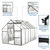 NicBex 6x12 FT Polycarbonate Greenhouse with Raised Base and Anchor Aluminum Heavy Duty Walk-in Greenhouses for Outdoor Backyard in All Season, Black - 4 of 4