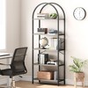 Whizmax Arched Bookshelf,5 Tier Metal Frame Bookcase, Modern Bookcases ...