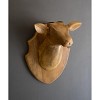 Carved Mango Wood 15" Wall-Mounted Deer Head – Rustic Accent Sculpture for Entryway or Wall by Kalalou - 4 of 4