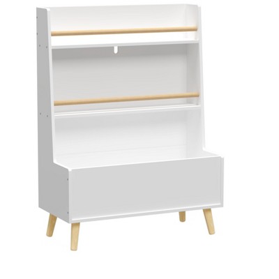 Vynxaria Kids Bookshelf, Book & Magazine Rack, Toy Storage Organizer for Children's Room, Playroom & Nursery in White