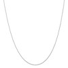 Black Bow Jewelry 0.5mm, 10k White Gold, Cable Rope Chain Necklace - 3 of 4