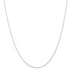 Black Bow Jewelry 0.5mm, 10k White Gold, Cable Rope Chain Necklace - image 3 of 4