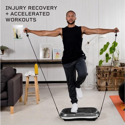 LifePro Gray Fitness Platform: Enhance Your Home Workouts with Our All-in-One Vibration Plate and Loop Bands