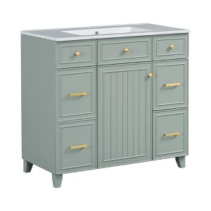 Dexmalle 36"  Bathroom Vanity with Ceramic Sink - 1 of 4