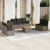vidaXL Garden Sofa Set Grey PE Rattan Large Modular Garden Sofa Set - 2 of 4