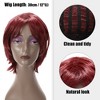 Unique Bargains Women's Halloween Wigs 12" with Wig Cap 21.5" - 22.5" Brown - 3 of 4