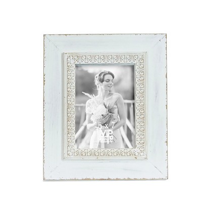 VIP Wood 11 in. White 5x7 Photo Frame