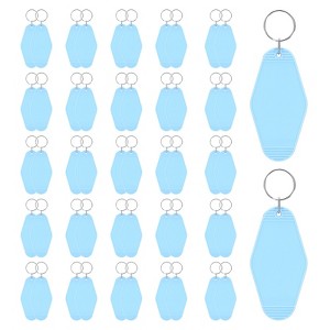 Unique Bargains Rhombus Retro DIY Crafts Blank Vintage Motel Keychain - 1 of 4