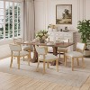 Christopher Knight Home Charles 7pc Expandable Rustic Wood Dining Table Set with Upholstered Chairs Natural/Beige - 2 of 4