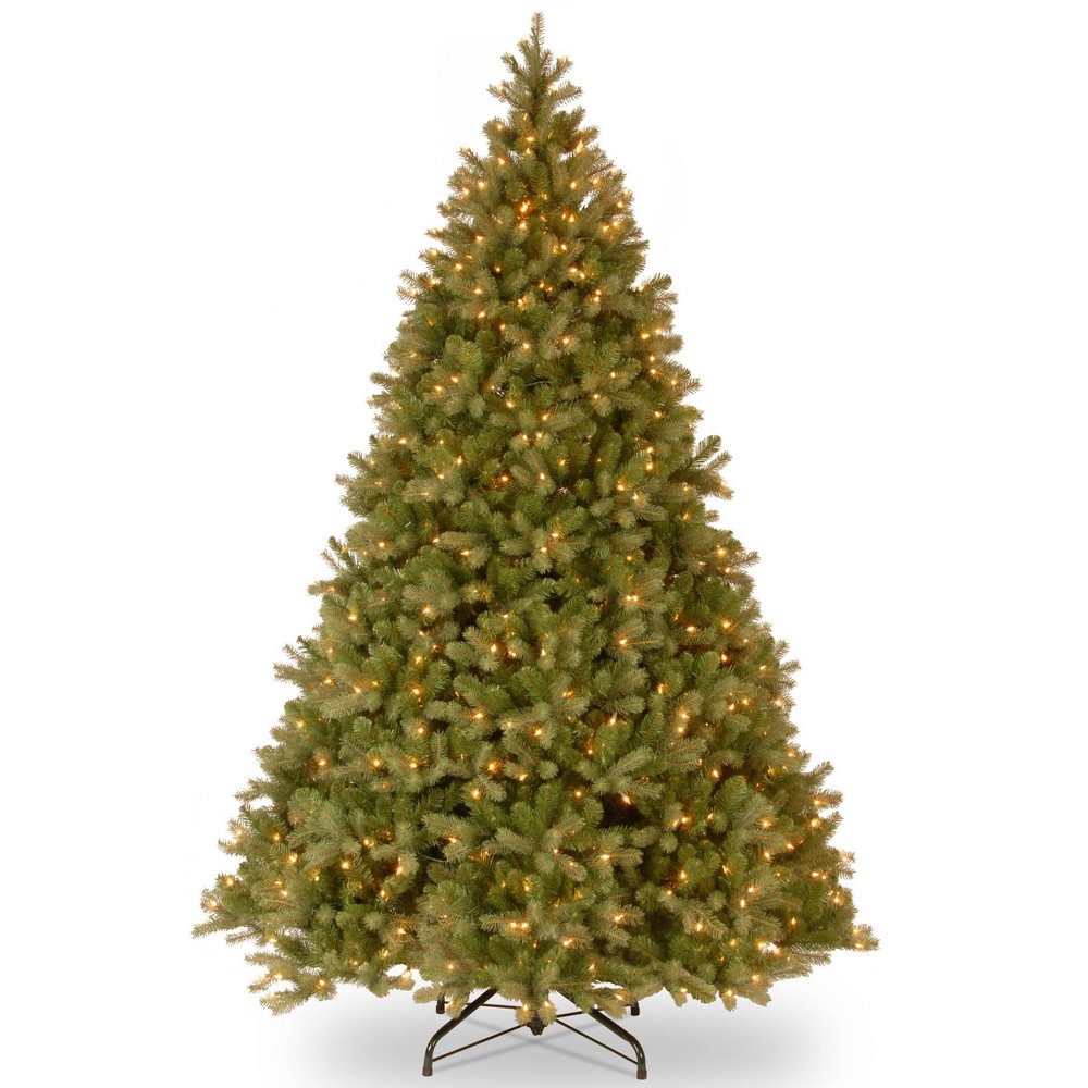 National Tree Company 10' Pre-lit Feel Real Downswept Douglas Fir Artificial Christmas Tree with Clear Lights