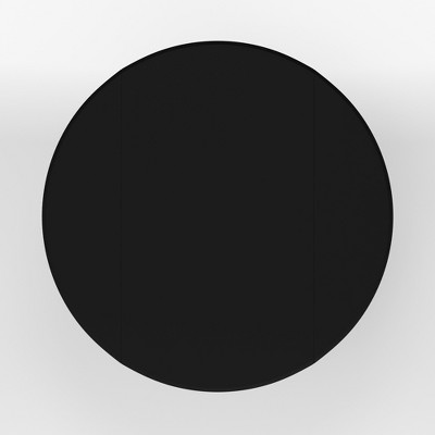 Noir Oak Round Extendable Dining Table with Carved Pedestal Base