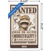 Trends International One Piece - Monkey D Luffy Wanted Poster Framed Wall Poster Prints - 3 of 4