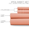 Microfiber Sheets Set 4 Piece Solid Sheet Set Deep Pocket Bed Sheets Plain Bedding with Pillowcases  - Lux Decor Collection - 3 of 4