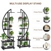GustoWave 69.2" Half-Moon Plant Stand with 6 Tiers and Wheels, Sturdy Metal Shelf for Indoor and Outdoor Plants, Easy and Safe Mobility, 2 Pack - 4 of 4
