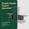 Cobbe Centerset Bathroom Sink Faucet 4-Inch Two-Handle with Pop-Up Drain and Supply Hoses Matte Black - 4 of 4