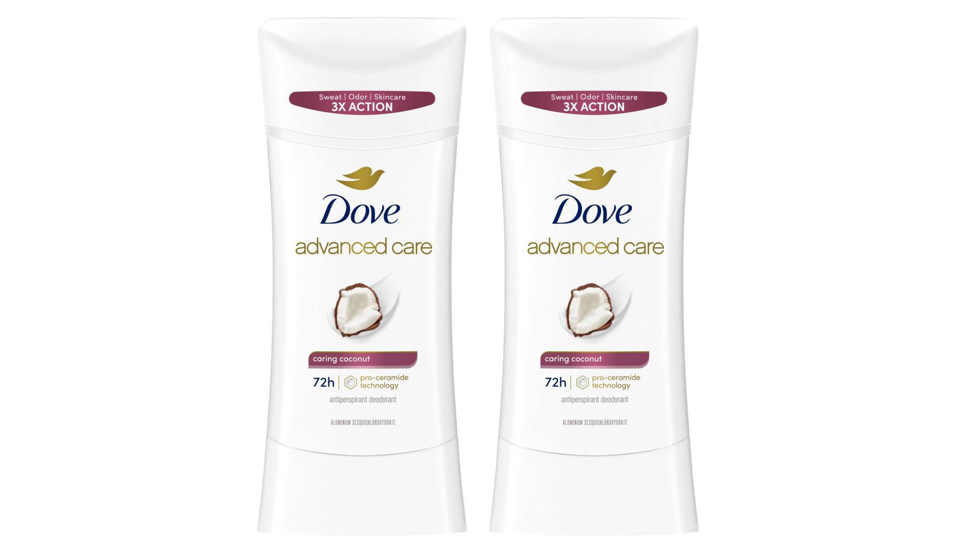 Dove Beauty Advanced Care Caring Coconut 72-Hour Women's Antiperspirant & Deodorant - 2.6oz/2pk
