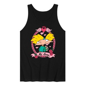 Men's - Hey Arnold! - Valentine's My Love Graphic Tank Top - 1 of 3