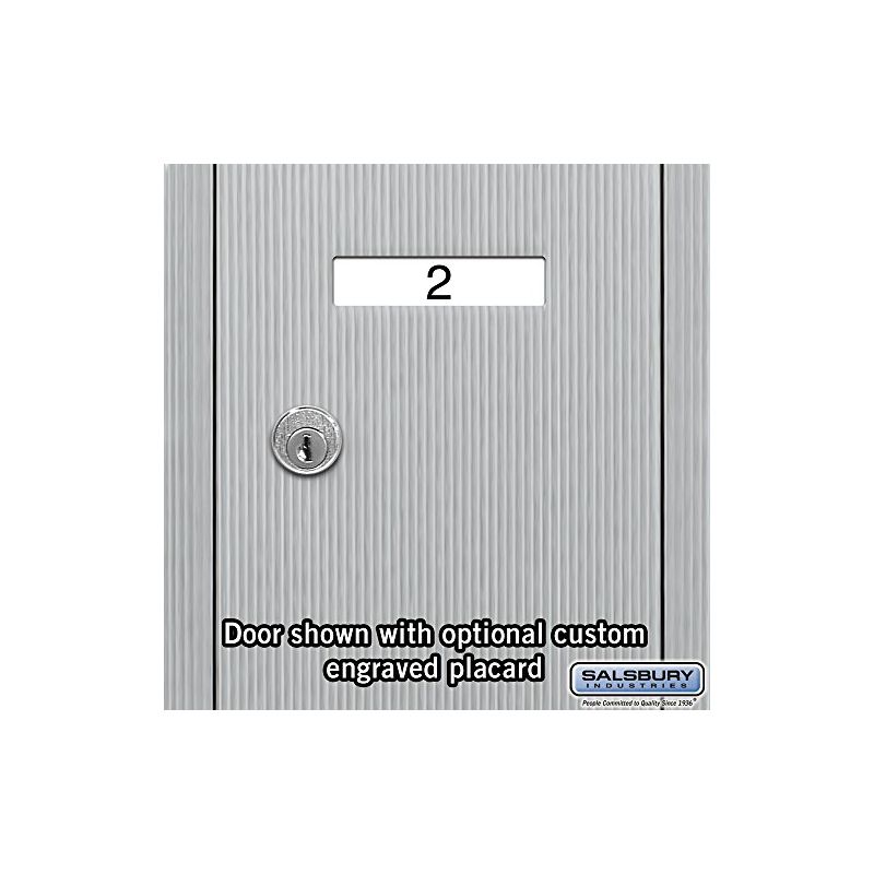 Salsbury Industries Vertical Mailbox - 6 Doors - Aluminum - Recessed Mounted - USPS Access, 4 of 6