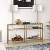 29' Contemporary Metal Console Table in Gold - Henn&Hart - 2 of 4