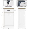 Gallon Tilt Out Trash Cabinet, Freestanding Kitchen Trash Bin Cabinet with Hideaway Drawer, Pet Proof Wooden Garbage & Recycling Cabinet - 2 of 4