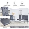 Vynxaria Set of 8 Gray Armless Dining Chairs with Vintage Design - 2 of 4