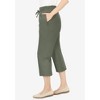 Woman Within Women's Plus Size Easy Going Knit Capri - 4 of 4
