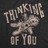 Womens Thinking Of You Tshirt Funny Voodoo Doll Graphic Novelty Tee - Crazy Dog Women's T Shirt - 2 of 4