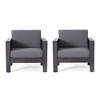 Sapphtopaz Patio Sofa with Shutter-Slat Design & Water-Resistant Cushions, Acacia Wood Outdoor Sofa, Outdoor Club Chair, Outdoor Sofa Chair - 2 of 4