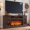 70 Inch Farmhouse Fireplace TV Stand with 36" Electric Fireplace for 80 Inch TVs, Entertainment Center with Drawer & Door - 2 of 4