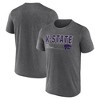 NCAA Kansas State Wildcats Men's Charcoal Heather Poly T-Shirt - 3 of 3