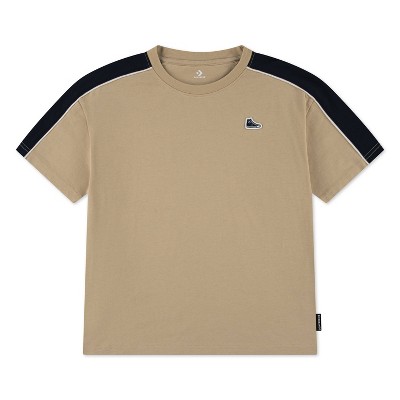 Converse Boys' Short Sleeve Hightops Patch Oversized T-Shirt - Tan L — фото 3