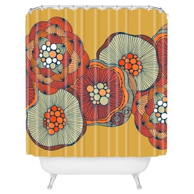 Valentina Ramos Blomma Shower Curtain Yellow - Deny Designs