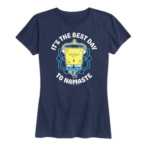 Women's - SpongeBob SquarePants - The Best Day To Namaste Short Sleeve Graphic T-Shirt - 1 of 4