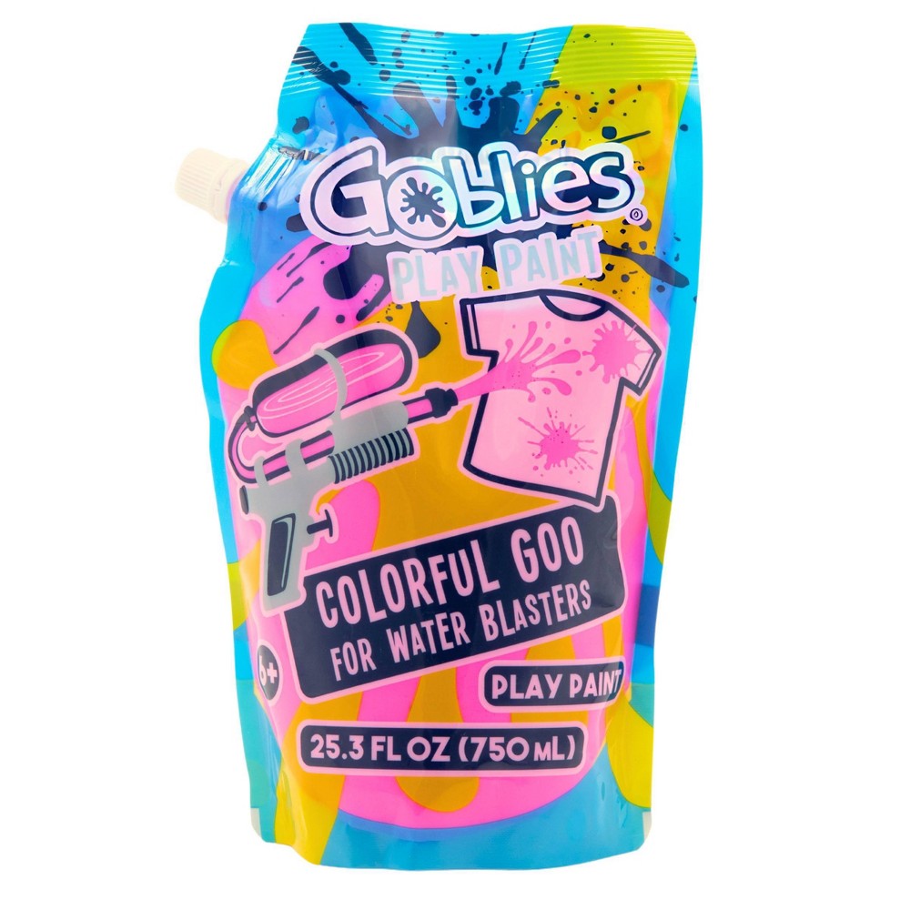 Goblies Play Paint 750ml - Pink: Gel Based Toss Game for Ages 6+