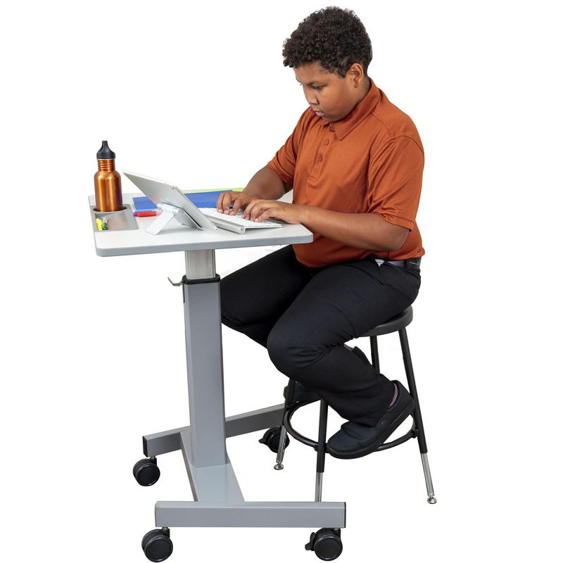 Stand Up Desk Store Stackable Adjustable-Height Classroom Office Workstation Stool, 3 of 5