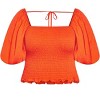 Women's Plus Size Poppie Top - tangerine | CITY CHIC - image 4 of 4